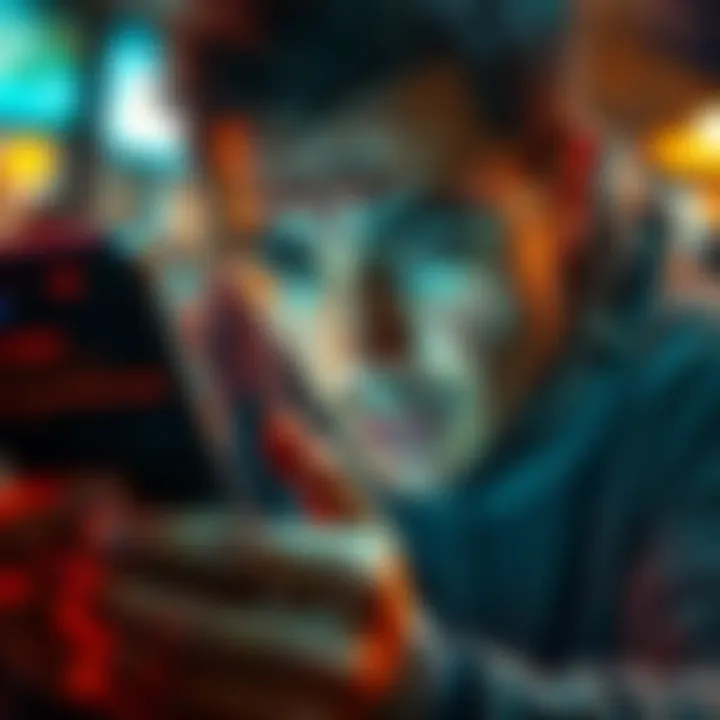 A person looking at a phone with a frustrated expression, showing error messages about ID verification on the screen.