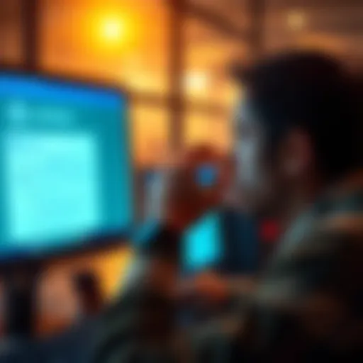 Frustrated person looking at a computer screen showing delayed transfer notifications from Coinbase