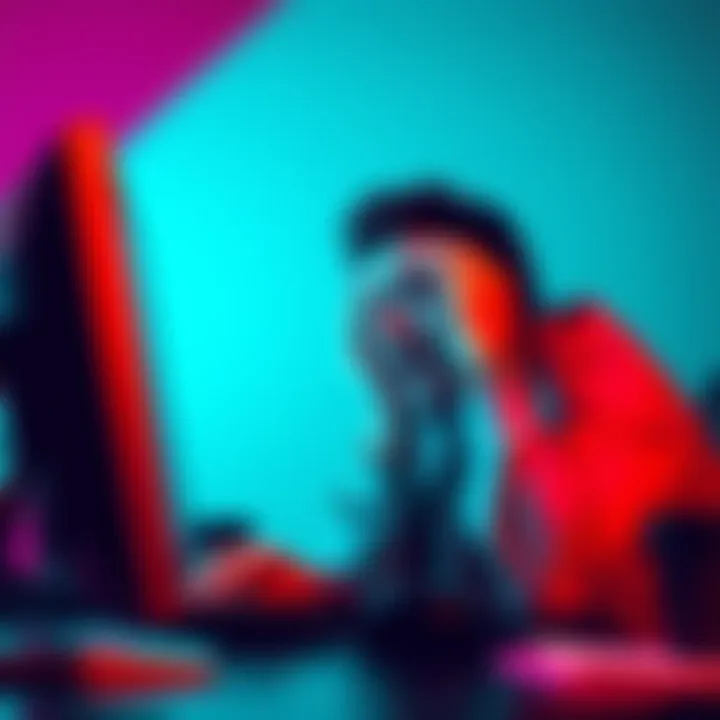 User showing frustration on their computer after streak reset, with expression of disappointment and confusion