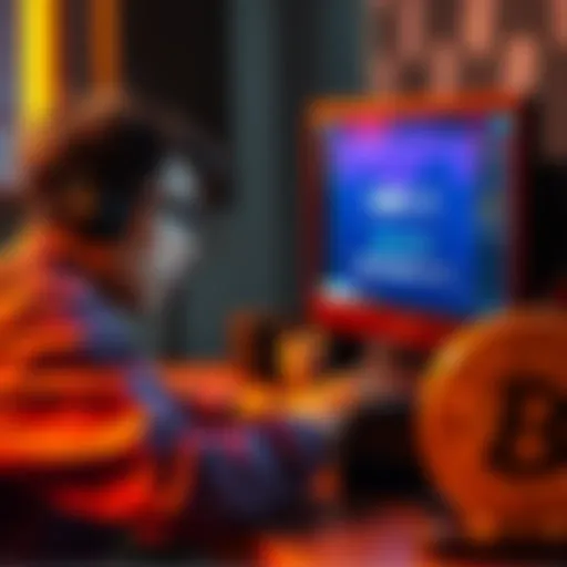 A person looking frustrated while using a computer, with a visible wallet address on the screen, asking for community support regarding Pi coin migration issues.