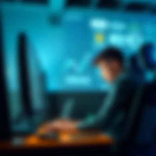 A person sitting at a computer, looking frustrated while reviewing cryptocurrency transaction details