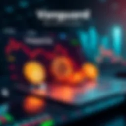 Vanguard's platform showcasing available cryptocurrency ETFs including Bitcoin, Ethereum, XRP, and Solana