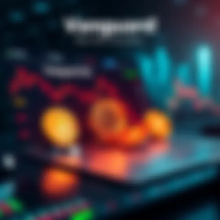 Vanguard's platform showcasing available cryptocurrency ETFs including Bitcoin, Ethereum, XRP, and Solana