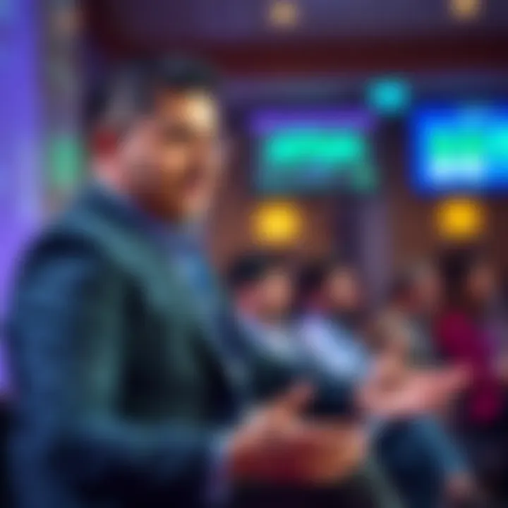 Varun Kabra speaking at a panel about agentic payment technologies and their impact on finance.