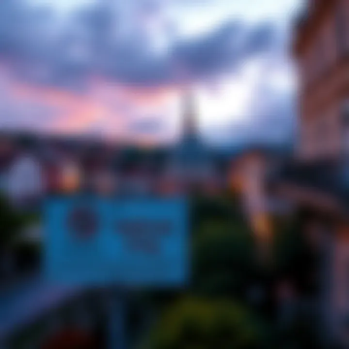 A sign indicating property restrictions in Vatican City with adjacent properties for sale in the background