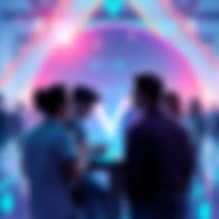 People engaging in discussion about Vechain and blockchain developments