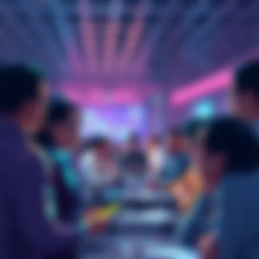 People engaging in a lively discussion about VeChain updates and projects