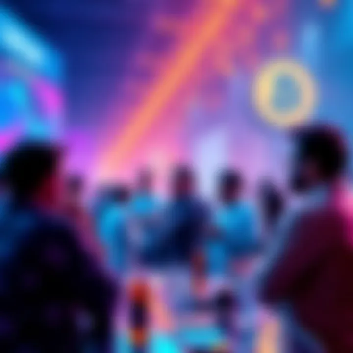 VeChain Community Engagement A vibrant discussion in the VeChain community about blockchain updates, featuring users sharing insights and ideas