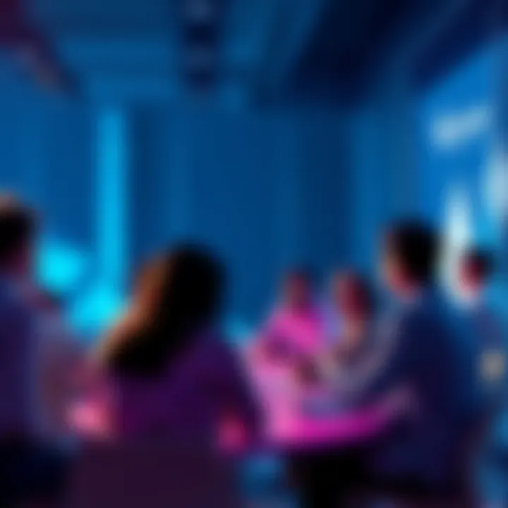 Participants engaging in a discussion about VeChain updates and initiatives