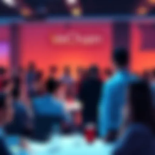 People engaging in a lively discussion about VeChain developments in a forum setting