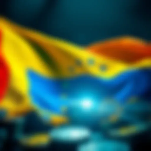 A visual representation of Venezuela's supposed 600,000 BTC hidden in reserves, featuring the country's flag overlaying digital currency symbols.