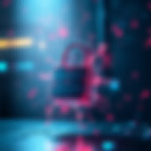 A graphic representation of a digital lock with a crack, symbolizing a security breach at Vercel impacting crypto projects.