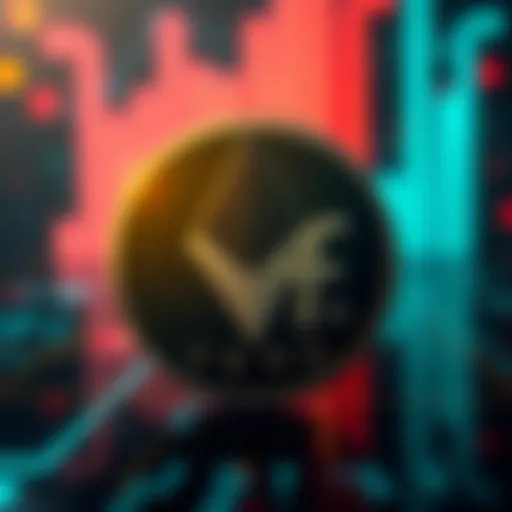A visual representation of the Vero stablecoin, combining elements of Monero's privacy symbol and the Swiss franc, with a digital theme.