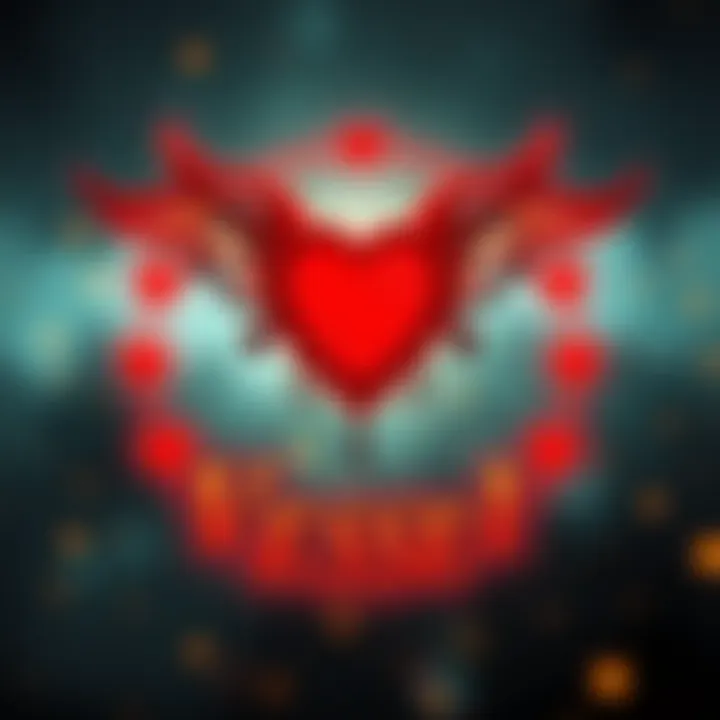 The logo of the band Vessel with musical elements and heart motifs