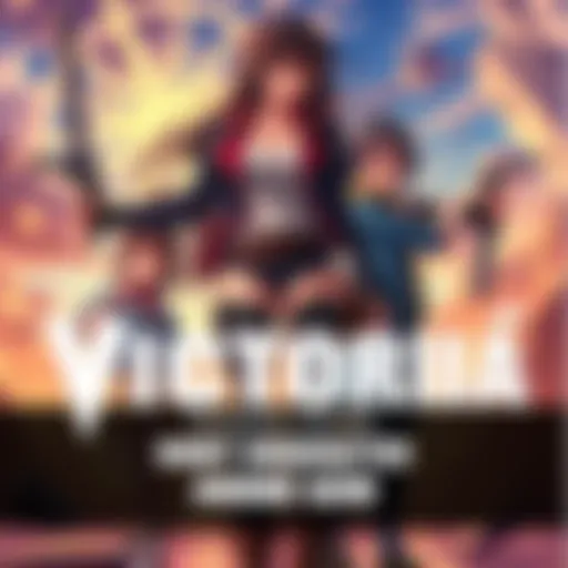 Victoria, a fierce assassin, stands confidently with her companions Nonna and Jeff against a thrilling backdrop, showcasing their adventurous spirit.