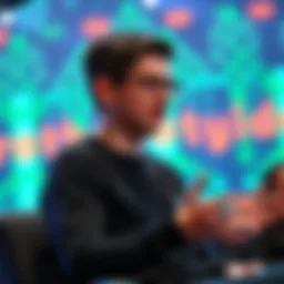 Vitalik Buterin speaking at a conference about the risks of quantum computers to cryptocurrency security by 2030