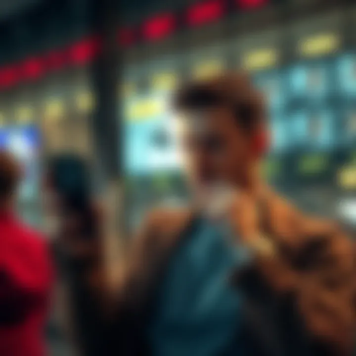 Person holding a phone looking frustrated while waiting for Bitcoin to change, representing anticipation in cryptocurrency market movements.