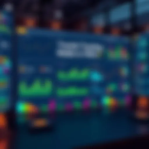 A digital dashboard displaying various wallet tracking tools and charts for monitoring whale movements and DeFi activities.