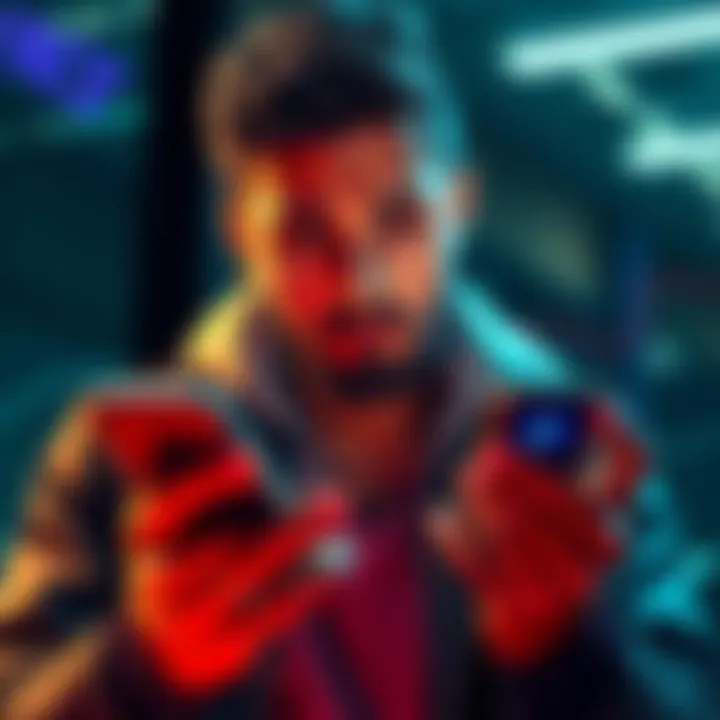 A person looking worried while checking a financial app on a smartphone, showing caution about possible scams