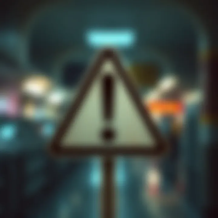 A warning sign with an exclamation mark, symbolizing the alert for a new scam targeting people in communities.