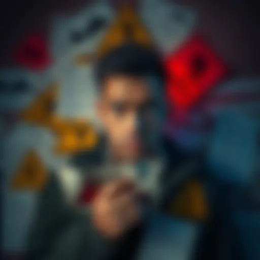 A person looking distressed while surrounded by warning signs and documents, symbolizing ignored advice and urgent issues.