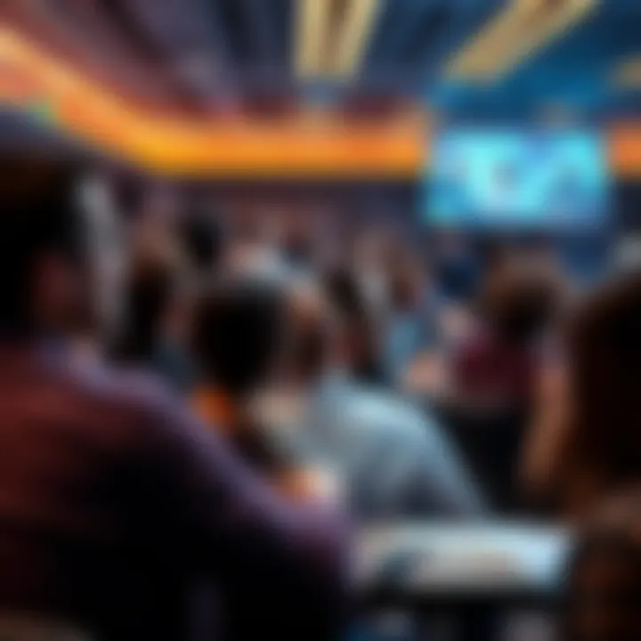 Participants actively engaging in a Web3 Masterclass with presentations on startup insights