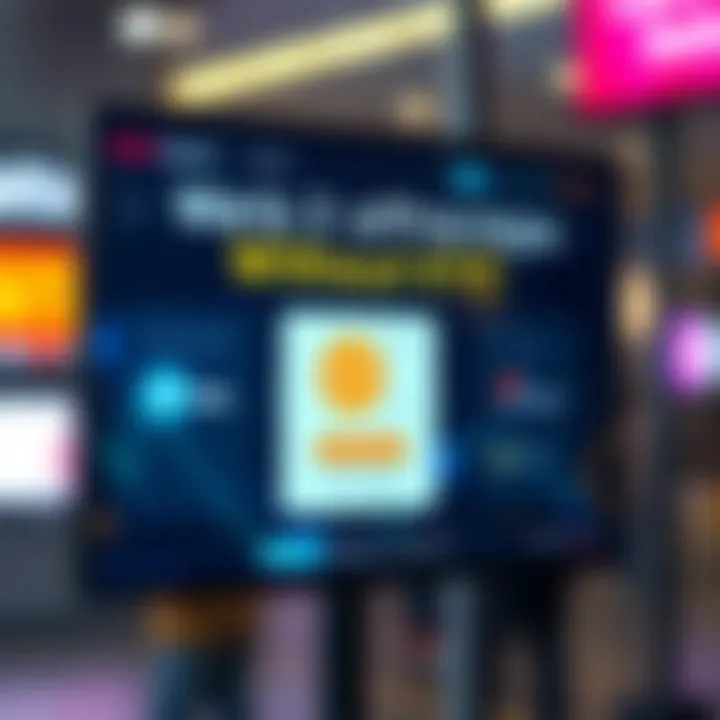 A digital screen showing users converting DOT to fiat using platforms like Wise and Venmo, with a focus on ease of access in web3.