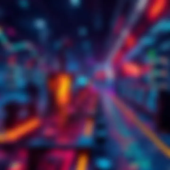 A digital representation of a web3 gaming platform showing fast transactions and low costs.