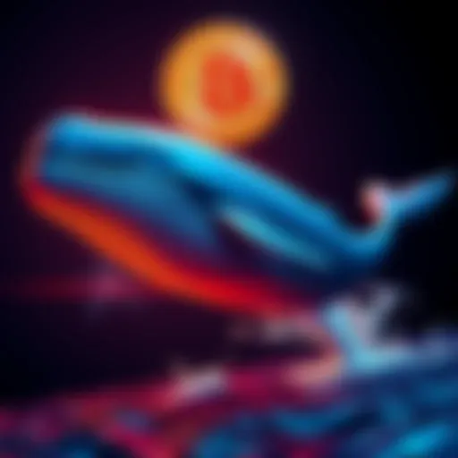 A whale representing a major $30 million investment in Bitcoin, illustrating confidence in cryptocurrency market growth.