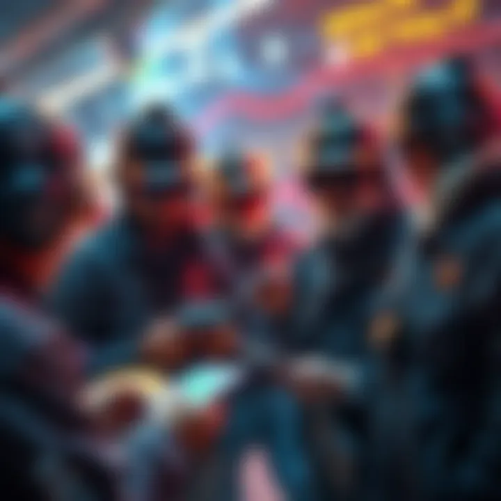 Group of whale traders looking at their digital wallets filled with various tokens instead of Solana