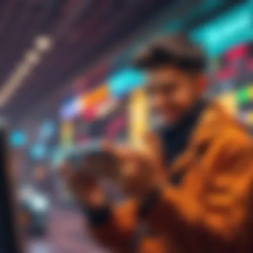 A person looking satisfied while checking their funds after a withdrawal from the iqcent trading platform.