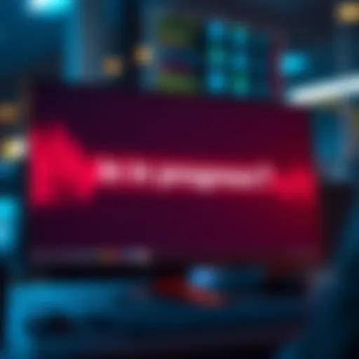 A computer screen showing a withdrawal process stuck with an 'in progress' message, indicating a delay in transaction.