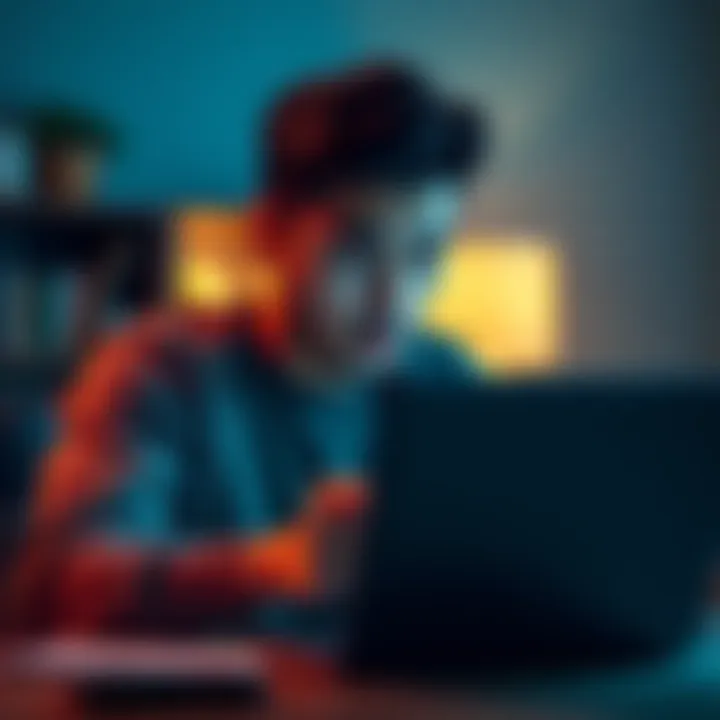 A concerned individual checking their bank account on a laptop, looking troubled by fund withdrawal issues