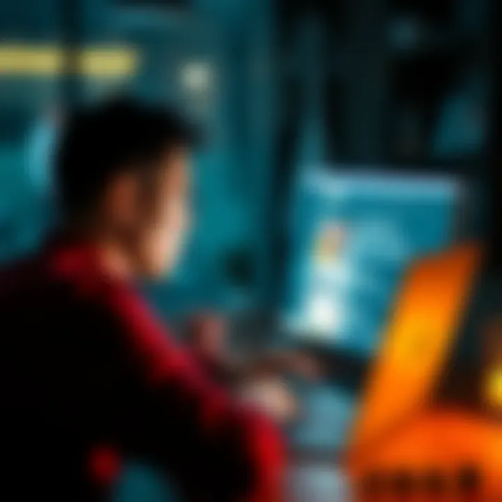 A person appears anxious and upset while viewing a suspicious website on their laptop, representing a scam experience.