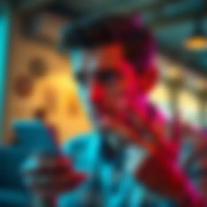 A person looking anxious while holding a smartphone, representing fears about depositing funds.