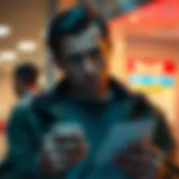 Individual expressing concern over a closed Revolut account, reflecting frustration and confusion in a setting related to banking, with a note or phone in hand for support.