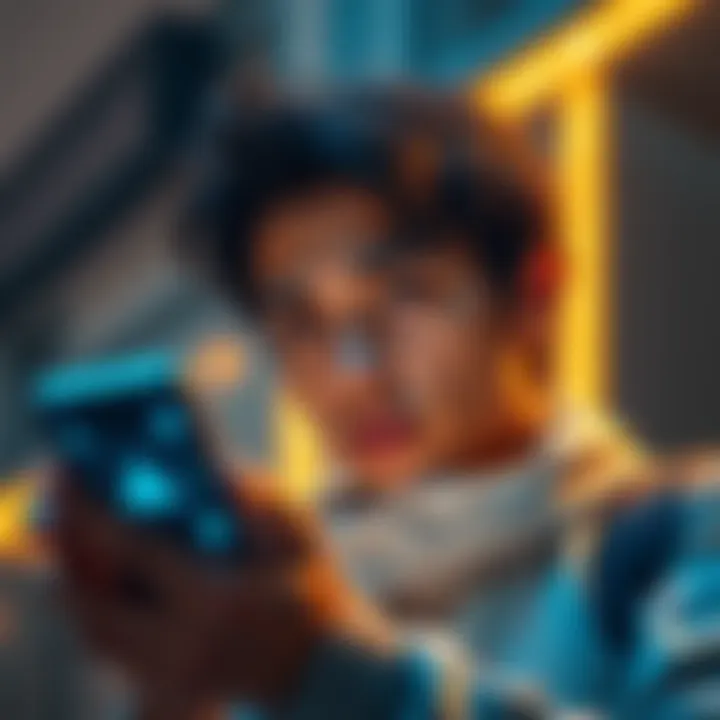 A concerned individual looking at a smartphone with a worried expression, questioning data privacy on an app.