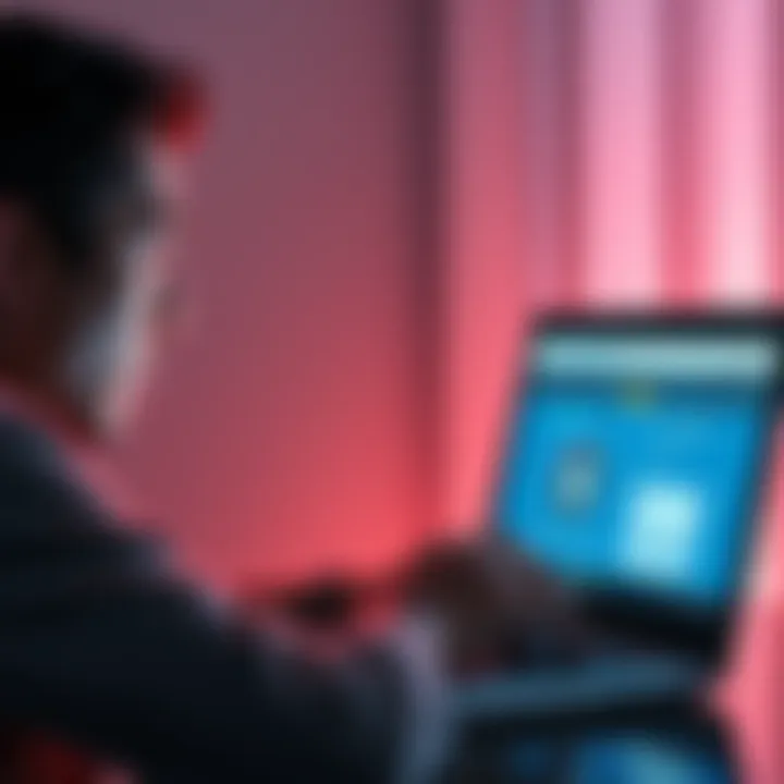 A person looking frustrated while trying to connect to the XMR support site on a laptop, with a VPN icon visible on the screen.