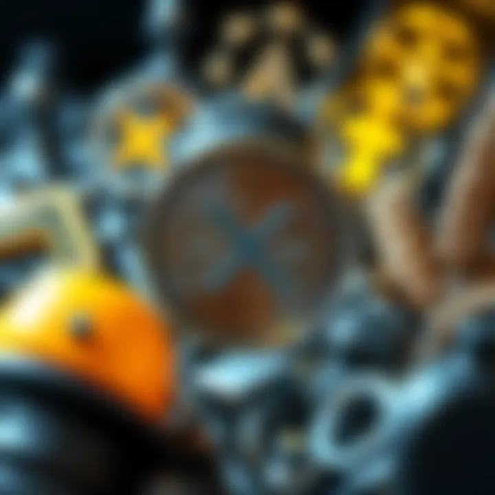 XRP coin surrounded by various commodity symbols like gold, oil, and wheat, representing its potential classification as a commodity