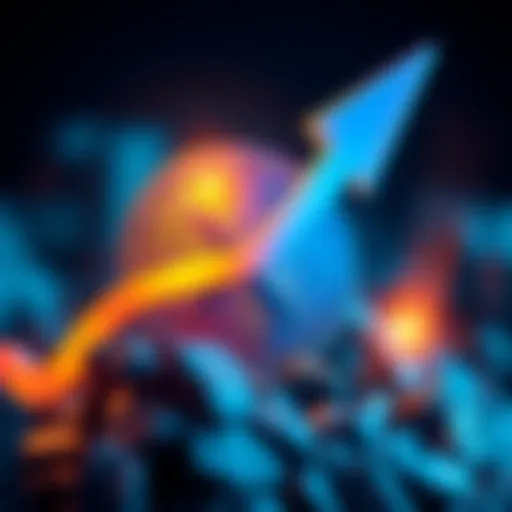 An XRP coin with an upward arrow indicating price increase and growth in investment