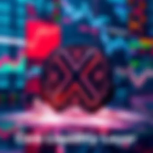 A visual representation of XRP symbolizing a primary source for global payments, with fast-moving financial data in the background.