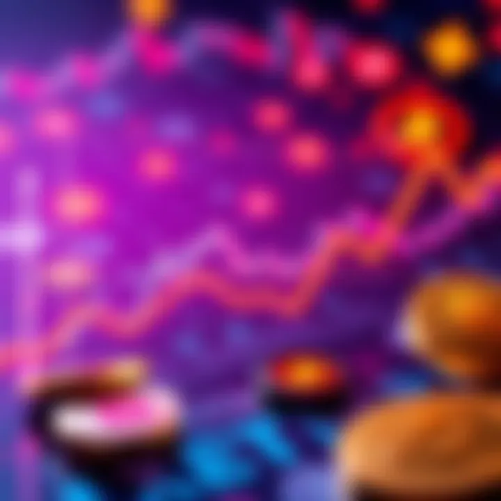 Graph showing rising inflows into XRP ETFs with a background of digital currency symbols