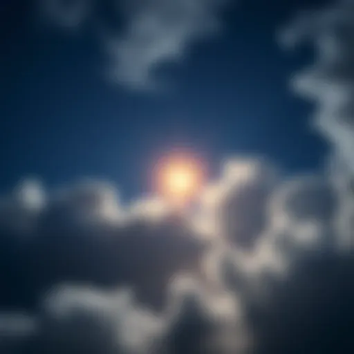 A bright star symbolizing XRP in a cloudy sky, representing confusion in leadership about its future potential.