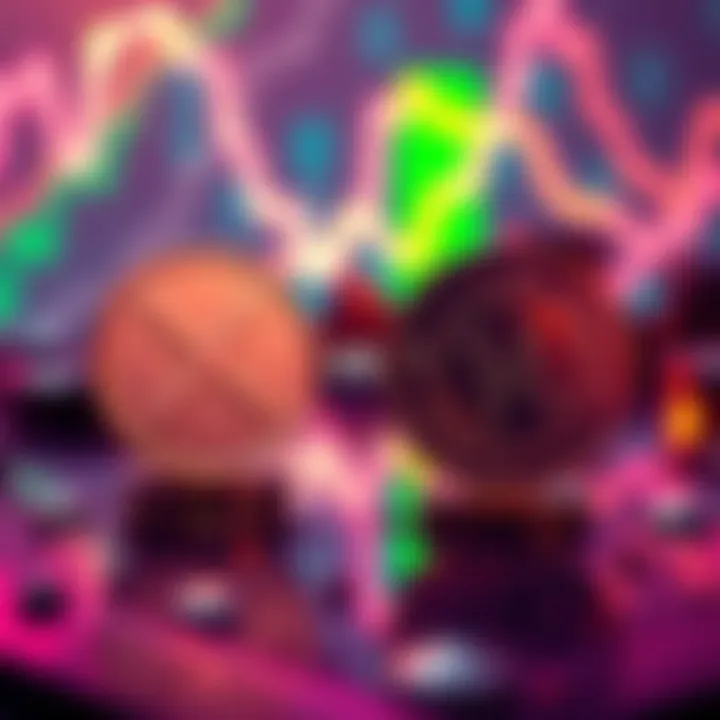 A graphic comparing XRP and HBAR cryptocurrencies with a focus on potential returns over the next few years