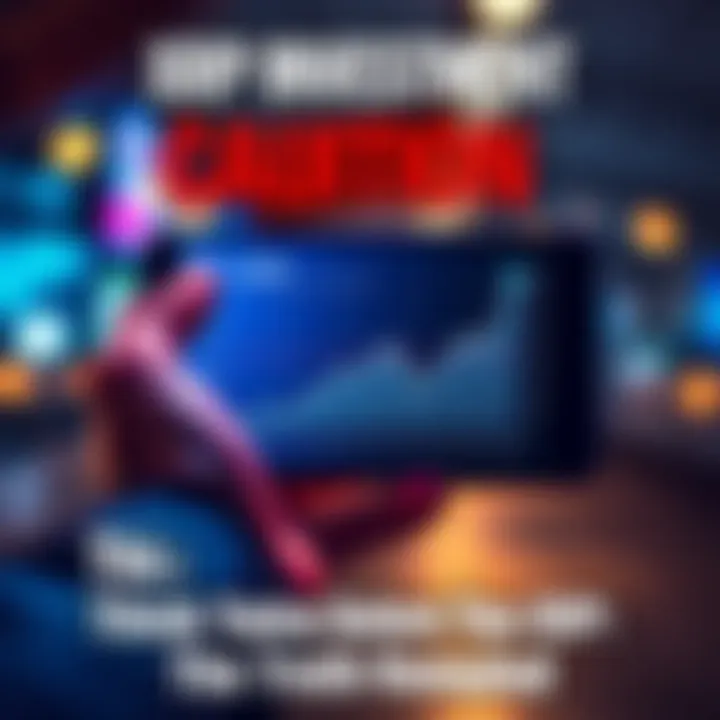 A person holding a smartphone with a graph showing a downward trend, symbolizing caution in XRP investments.