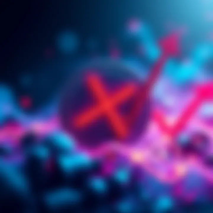 A visual representation of XRP cryptocurrency with upward arrows indicating potential price movement and elements symbolizing regulation and market activity.