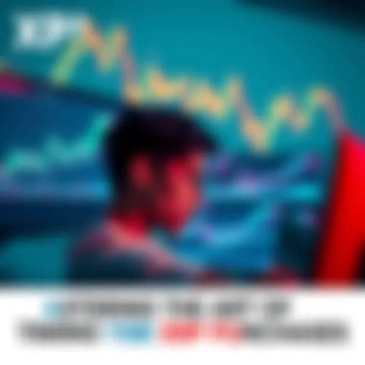 A person looking at a fluctuating stock market graph on a computer screen, showing emotional stress while considering buying XRP.