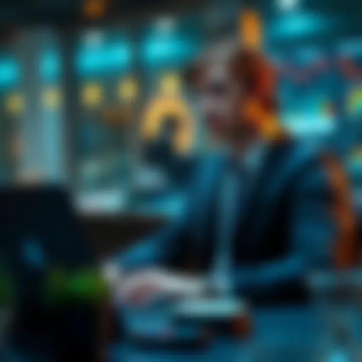 A 20-year-old man reviewing his Bitcoin portfolio on a laptop, looking thoughtful