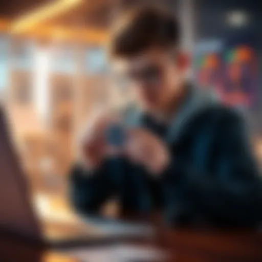 A 21-year-old person holding ETH tokens while looking at market updates on a laptop