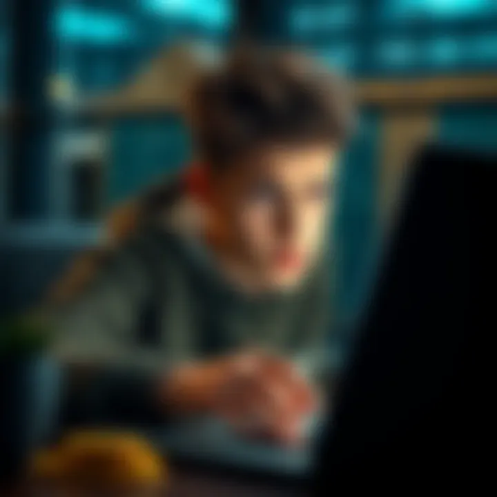 A 17-year-old in the UK looking frustrated while using a laptop to search for Bitcoin options